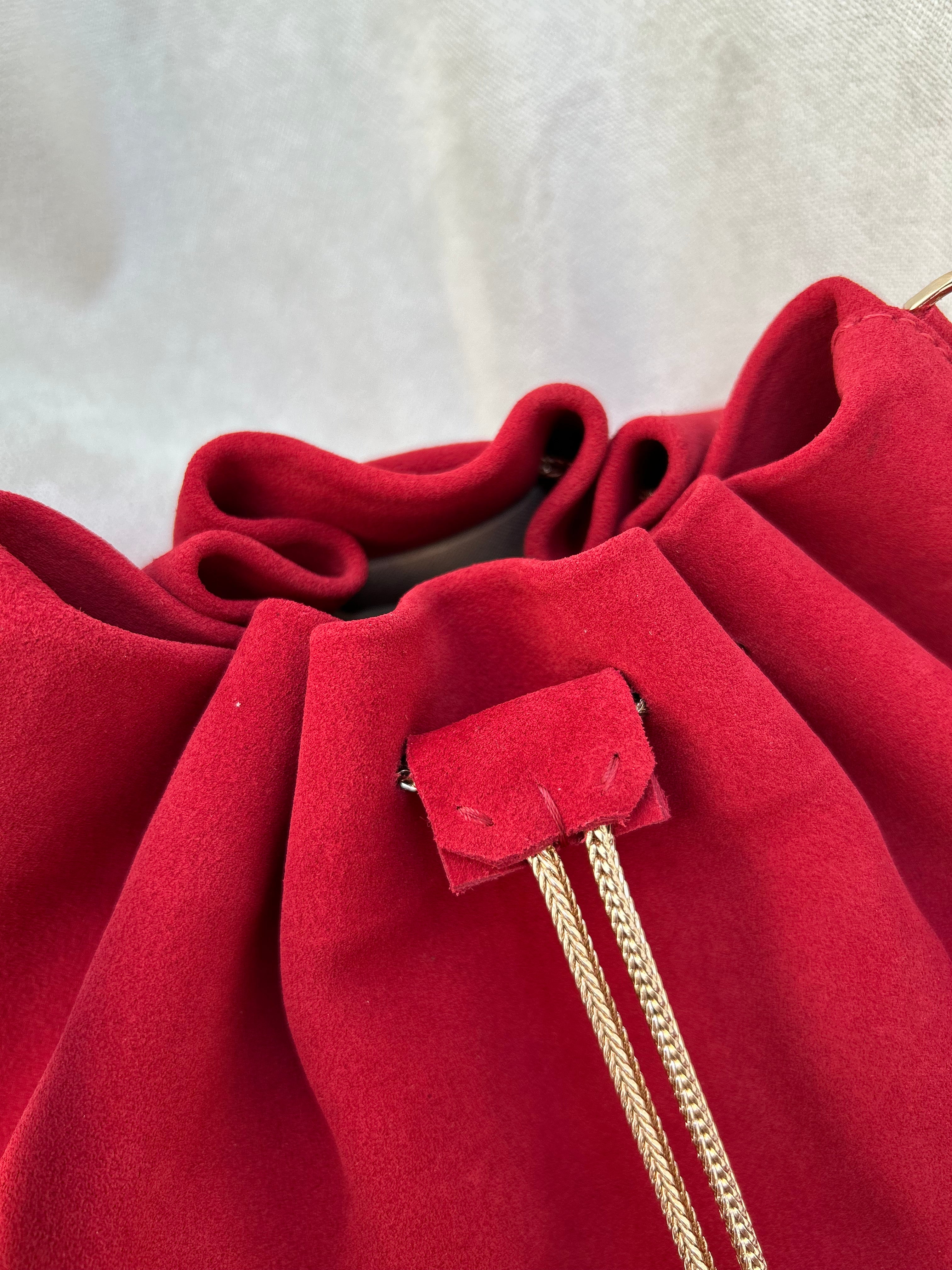 Mini worek "Retro" z rączką i paskiem na ramię. Edycja Limitowana, pojedynczy egzemplarz