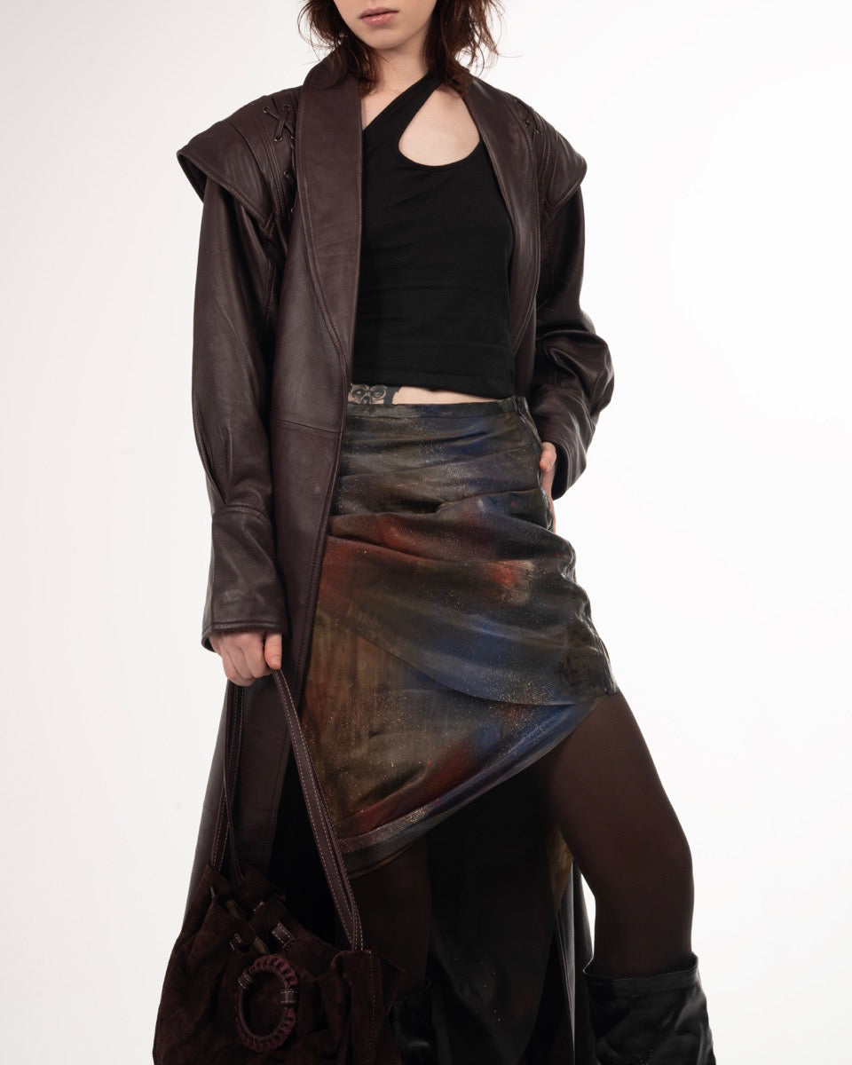 "Chloé" 2-in-1 handbag, eggplant suede. Limited edition