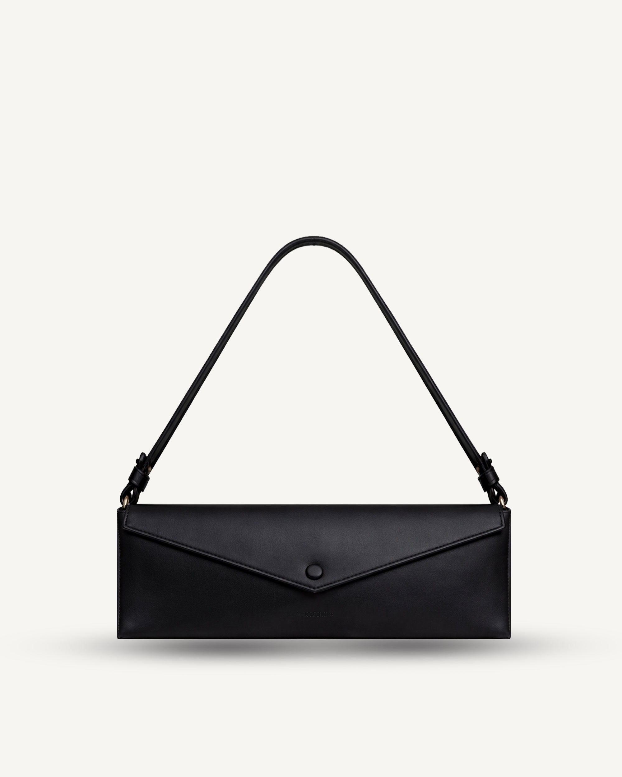 "Love Letters Night" czarna gładka skóra bydlęca