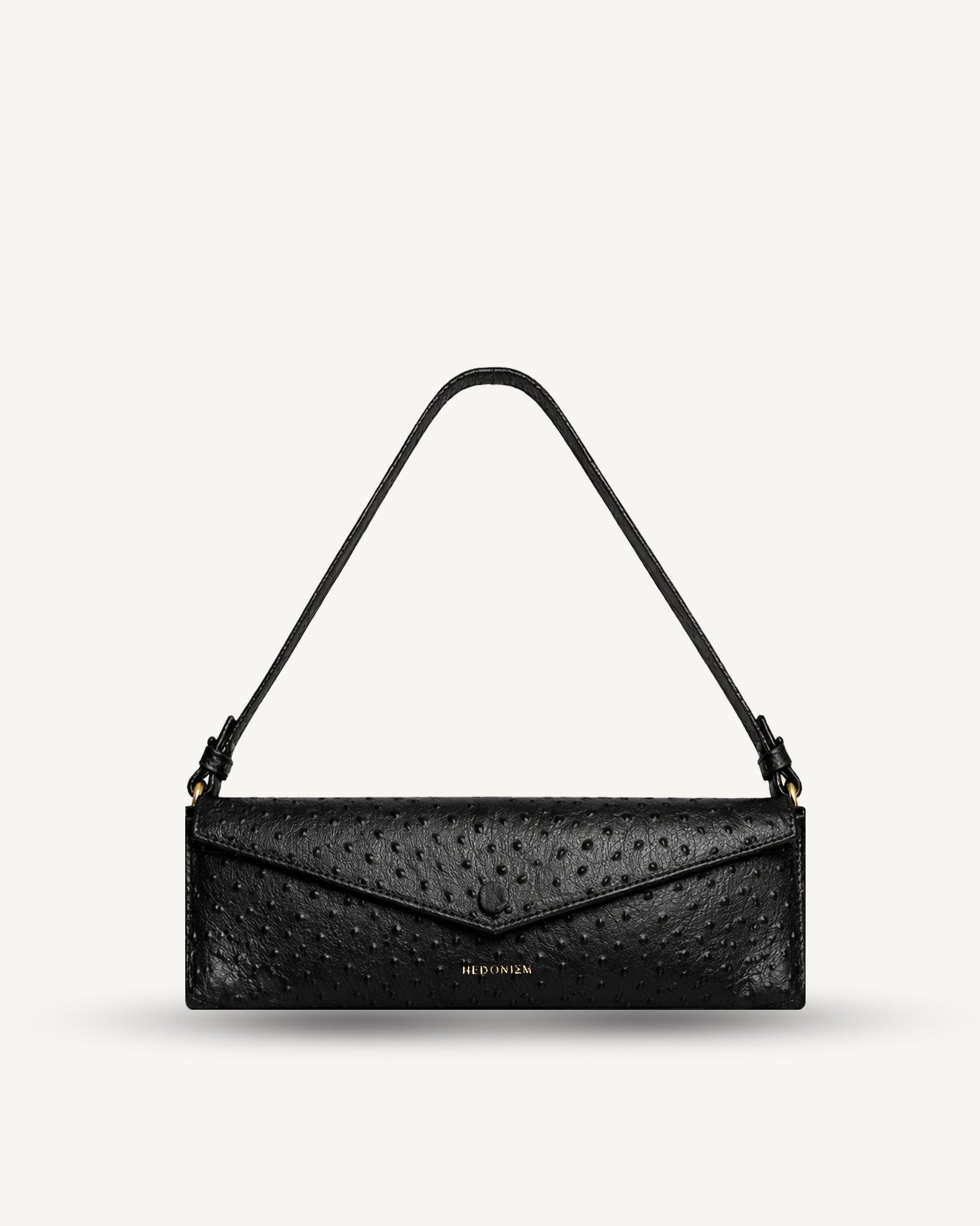 "Love Letters Night" tłoczona skóra na wzór strusia. Dostępna w dwóch kolorach