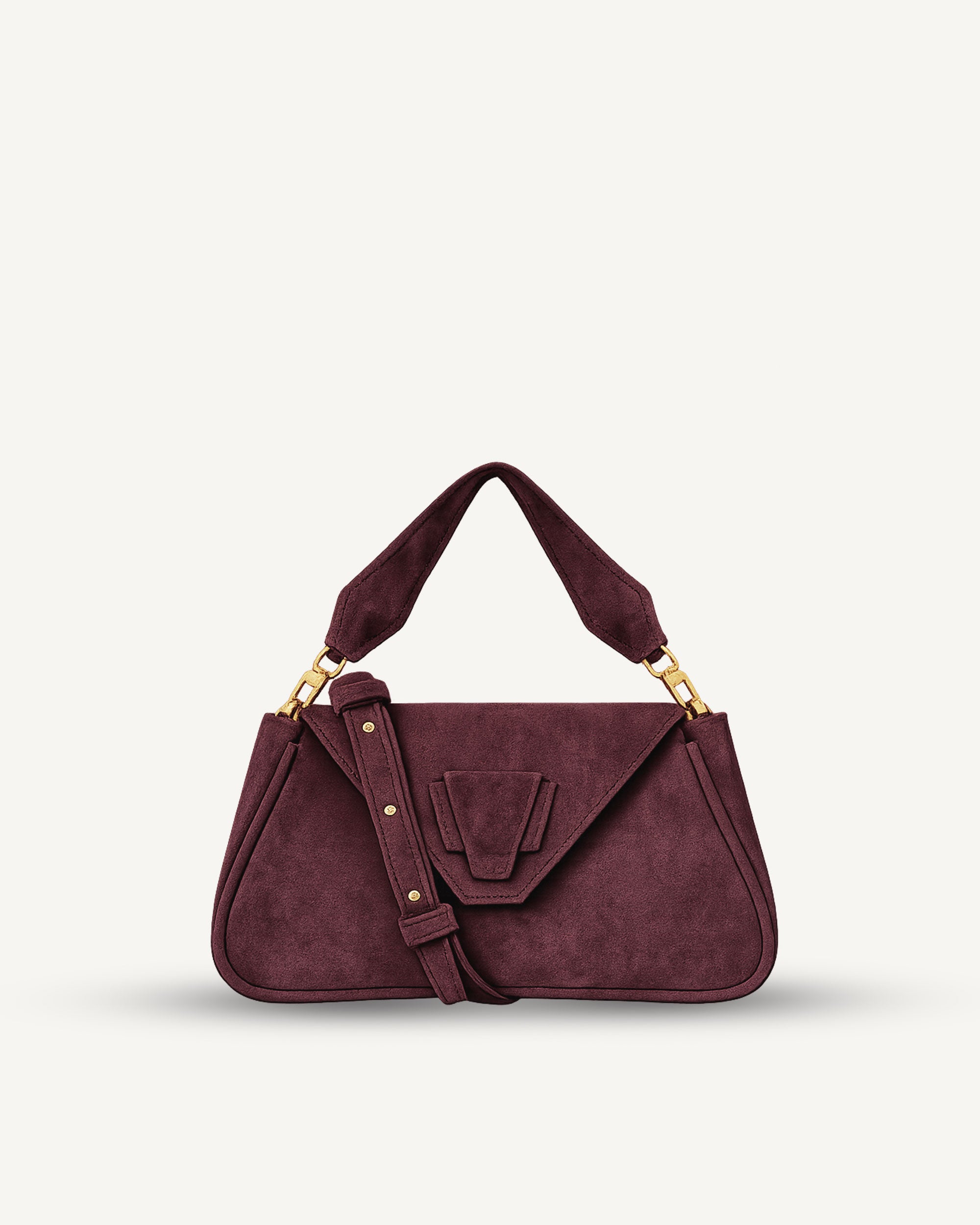 "Marquise de Montespan" black smooth leather and crocodile embossed