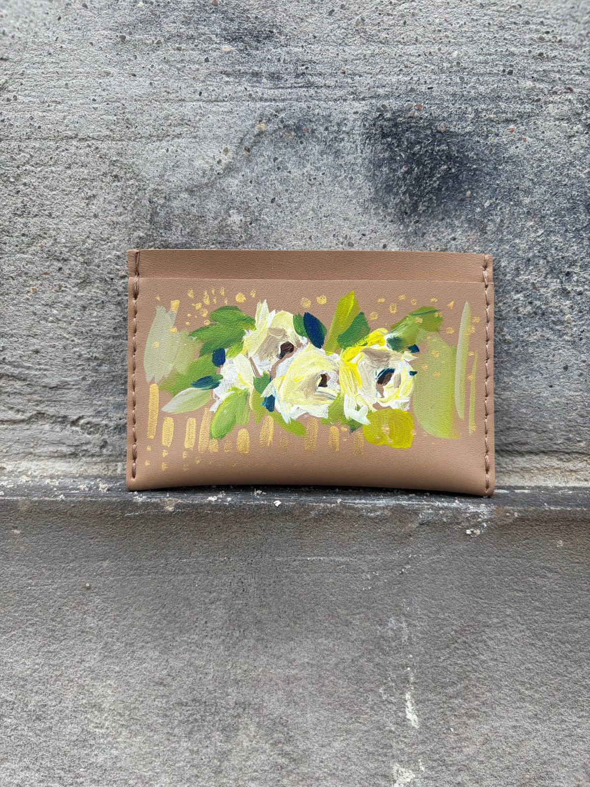 Hand-painted "V" cardholder