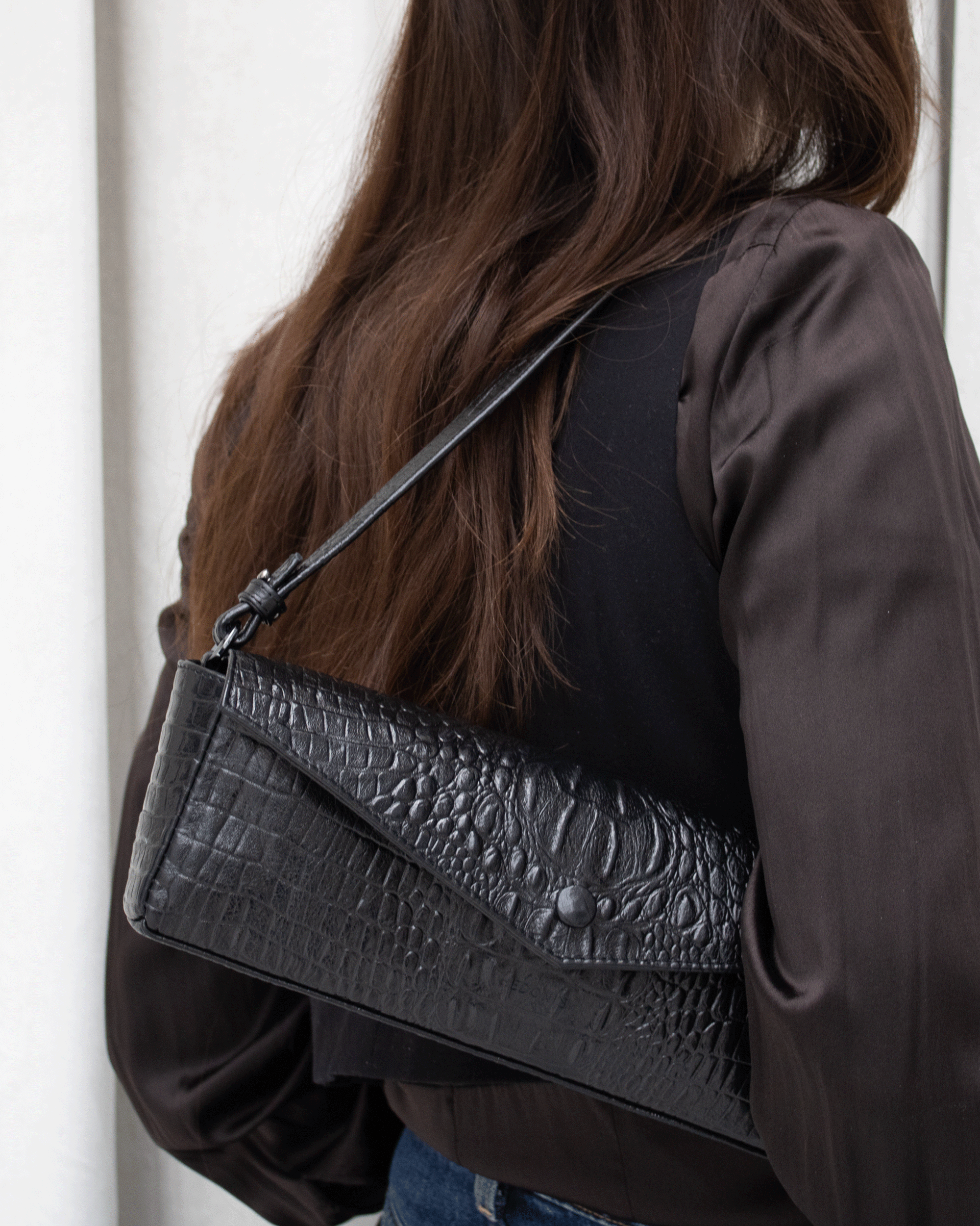 "Love Letters M" smooth soft cowhide leather