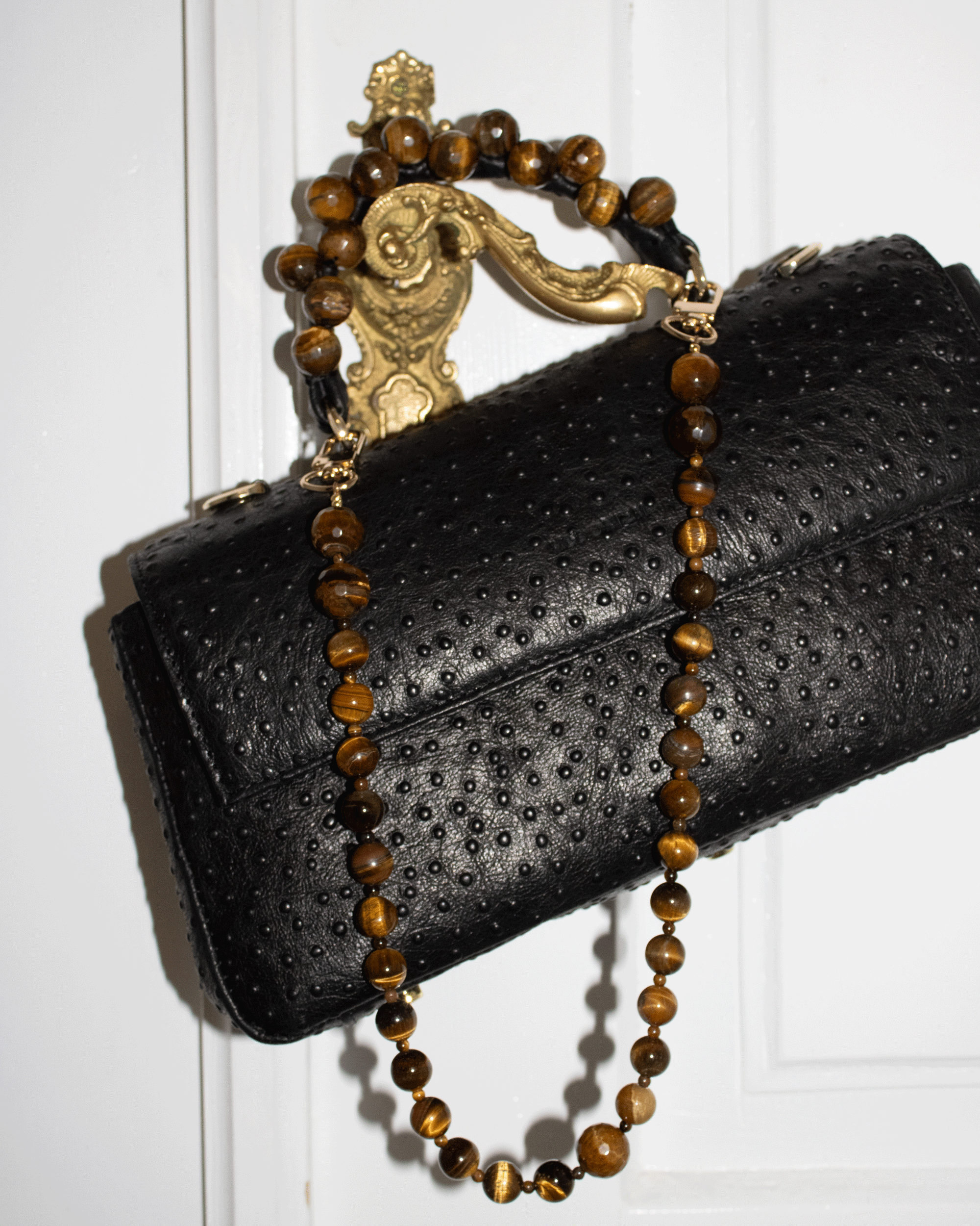 Faceted tiger's eye in three sizes