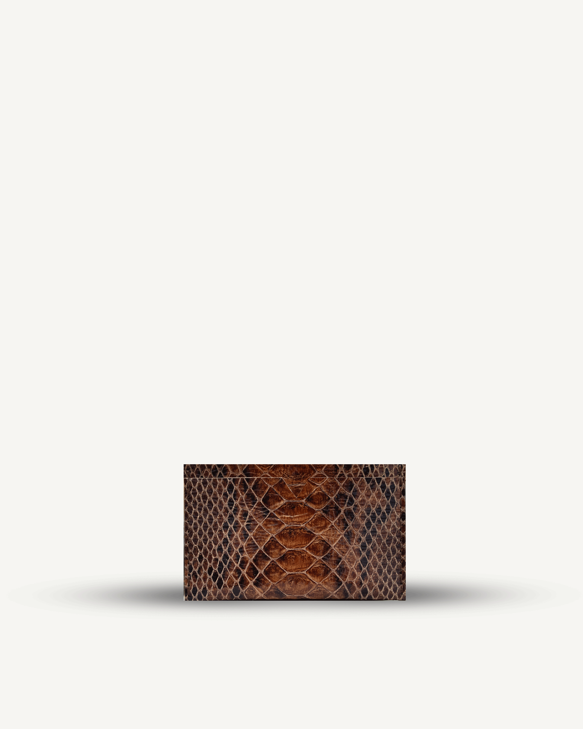 Cardholder "V" snake-embossed leather, two colors