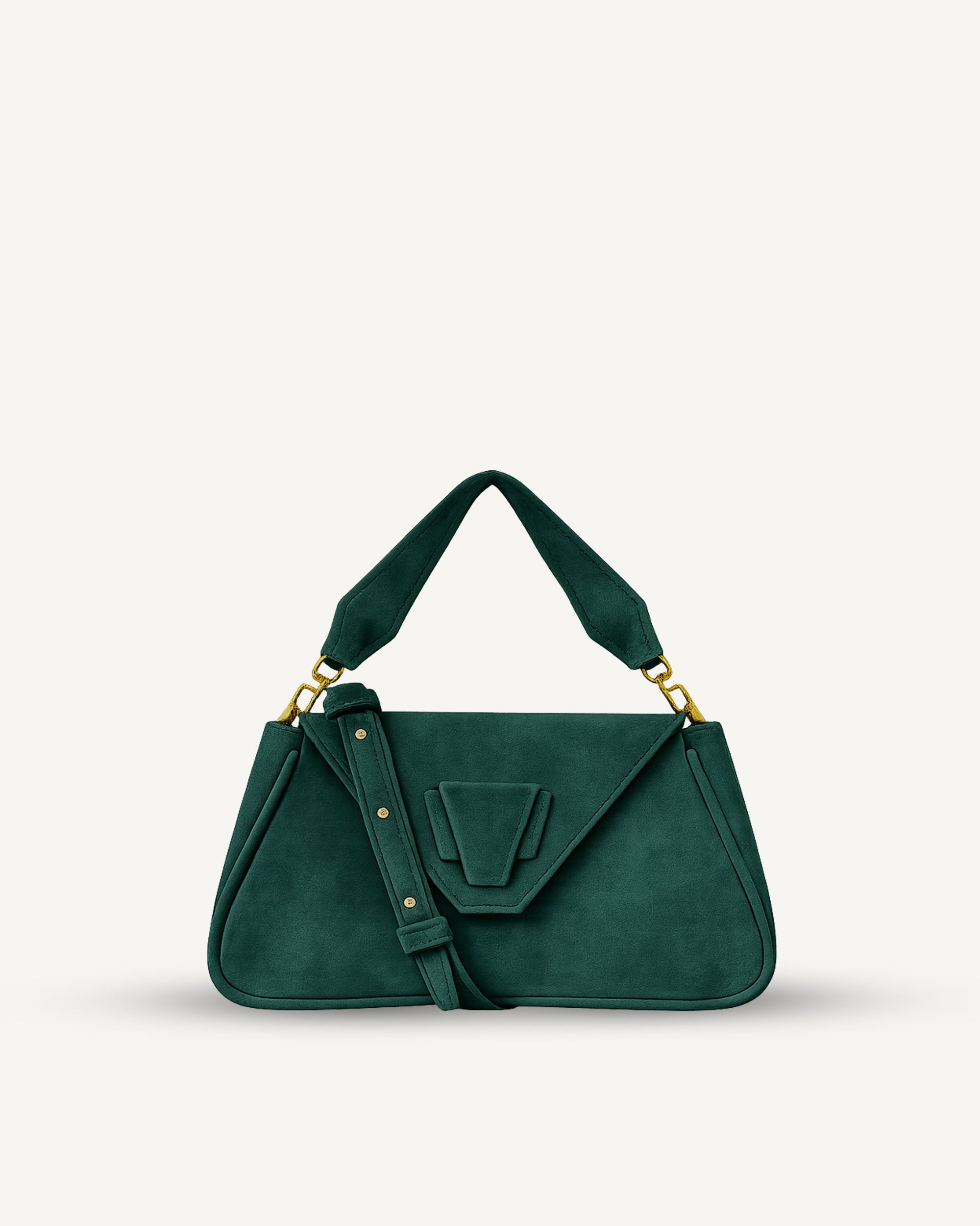 "Marquise de Montespan" black smooth leather and crocodile embossed