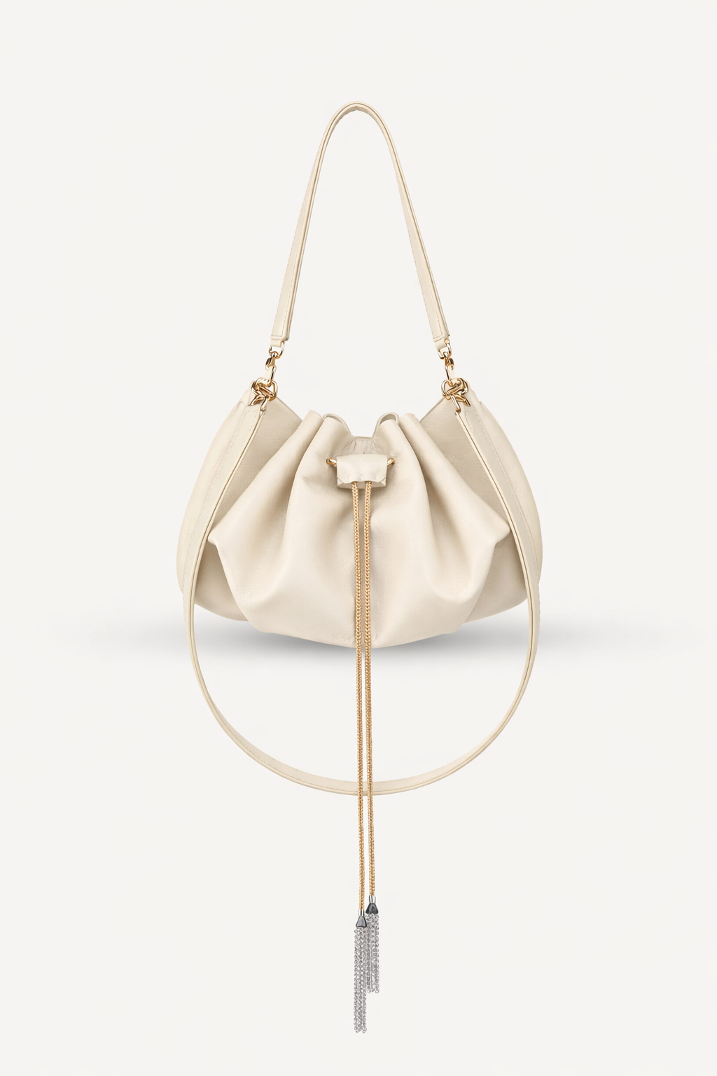 Mini "Retro" bag with a handle and a shoulder strap. Black and white leather.