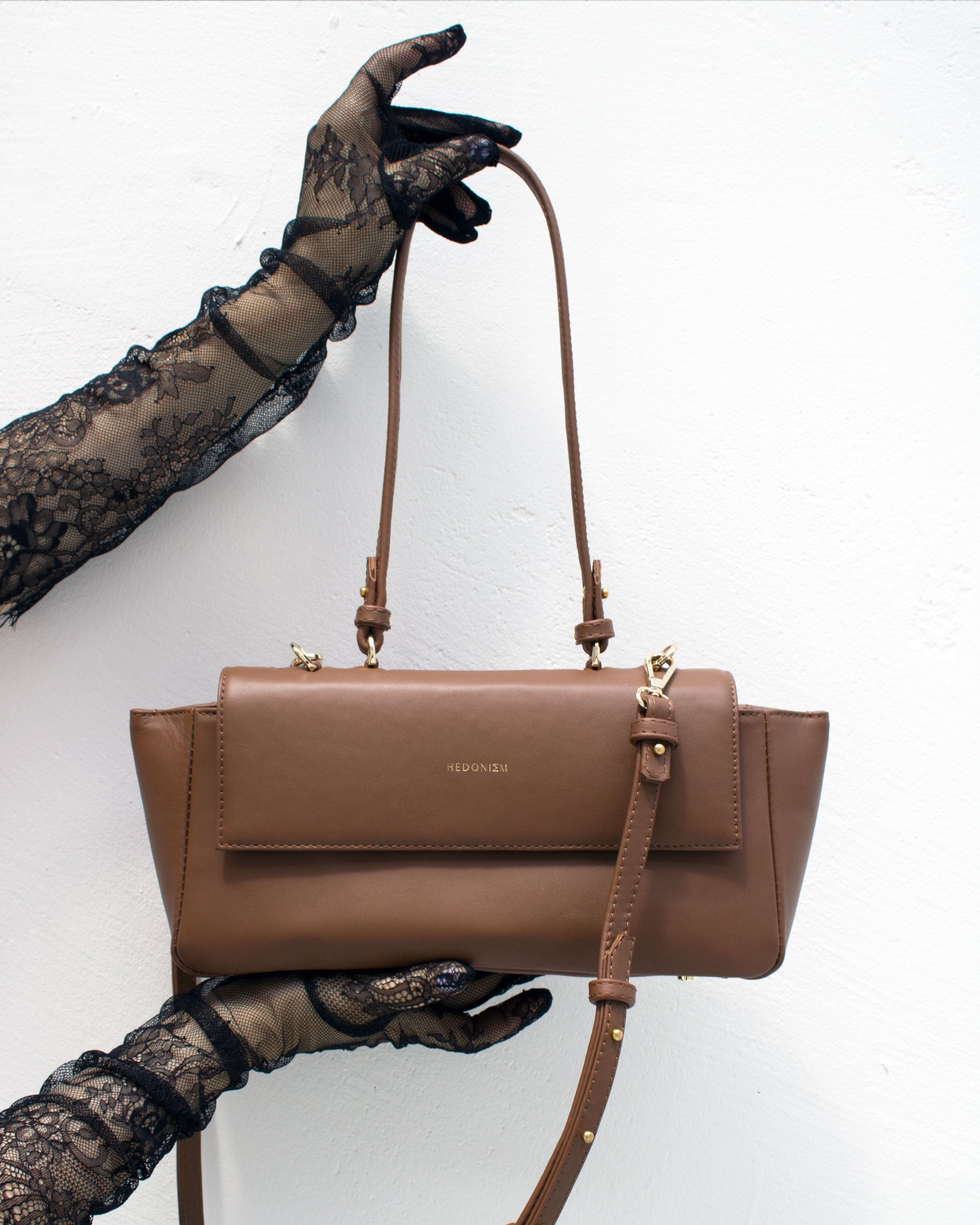 "Ophelia" crocodile-embossed leather. Available in several colors.