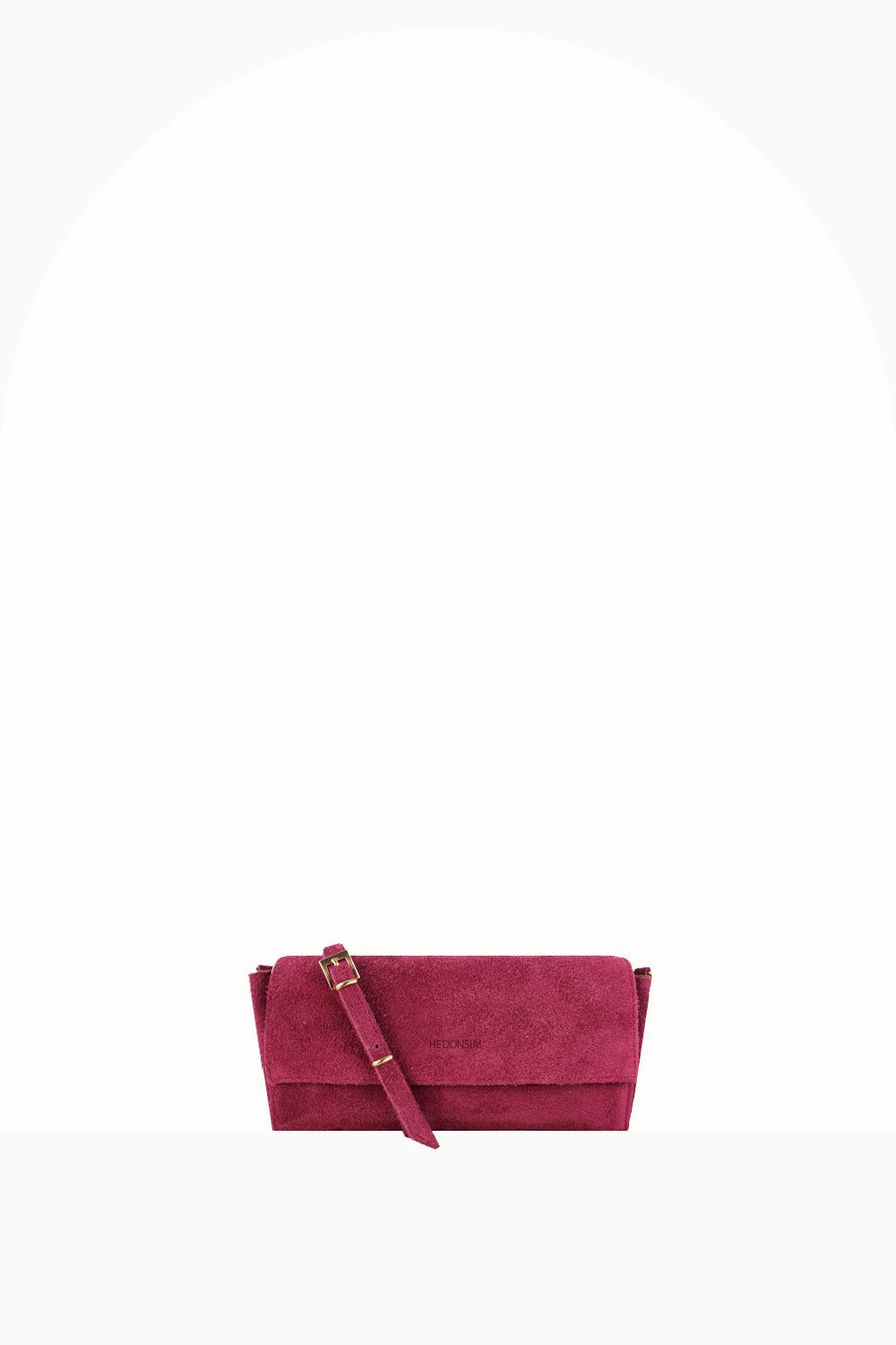 "All in one" 4-in-1 handbag, raspberry soft suede leather